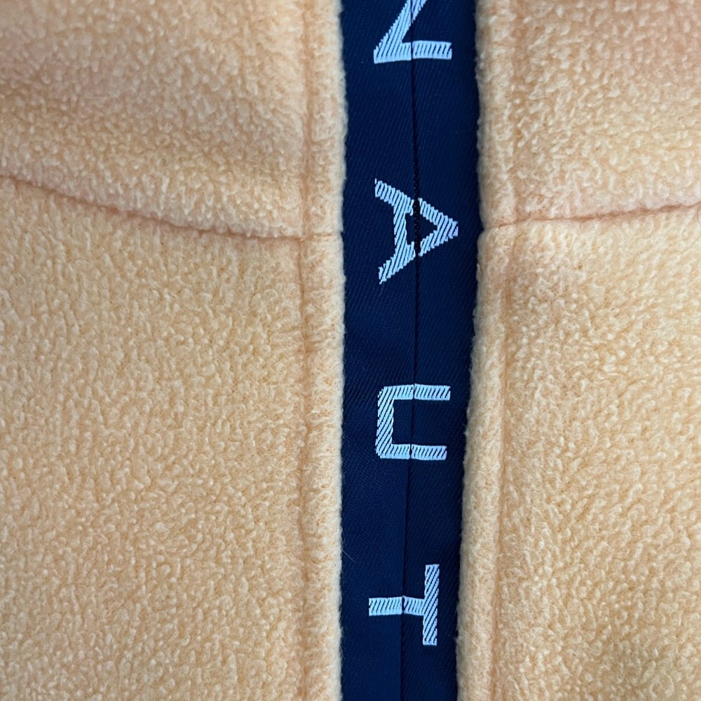 ❌SOLD❌ NAUTICA VINTAGE Nautech Fleece Pullover 1/4 Zip Yellow Navy | MEDIUM - Picture 6 of 12